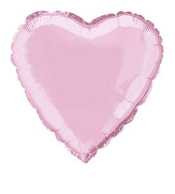Balon foliowy Serce Różowe Pastel, 45 cm, 1szt.